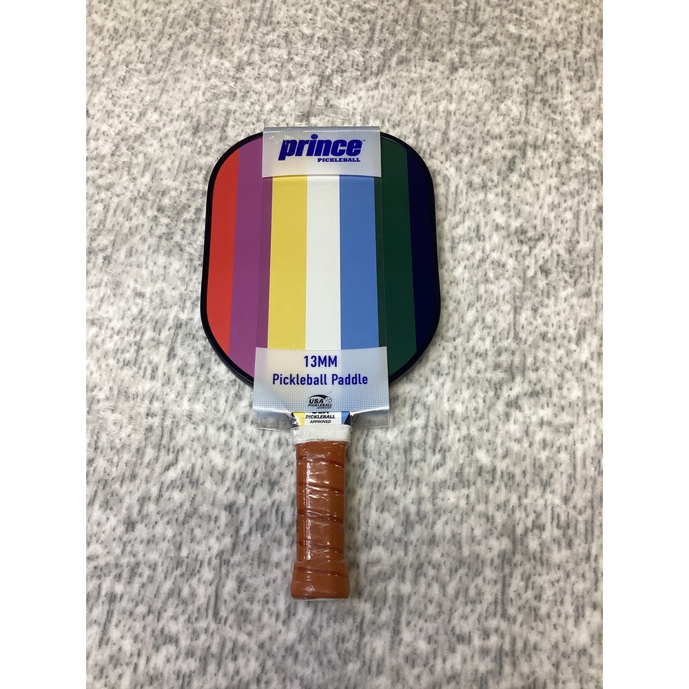 Prince Pickleball 13MM Graphite Paddle Multi-Color Striped USA Approved PPK100L